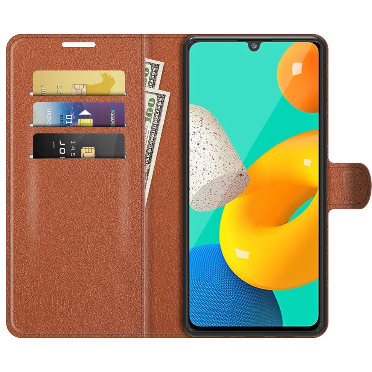 For Samsung Galaxy M32 Litchi Texture Horizontal Flip Protective Case with Holder & Card Slots & Wallet