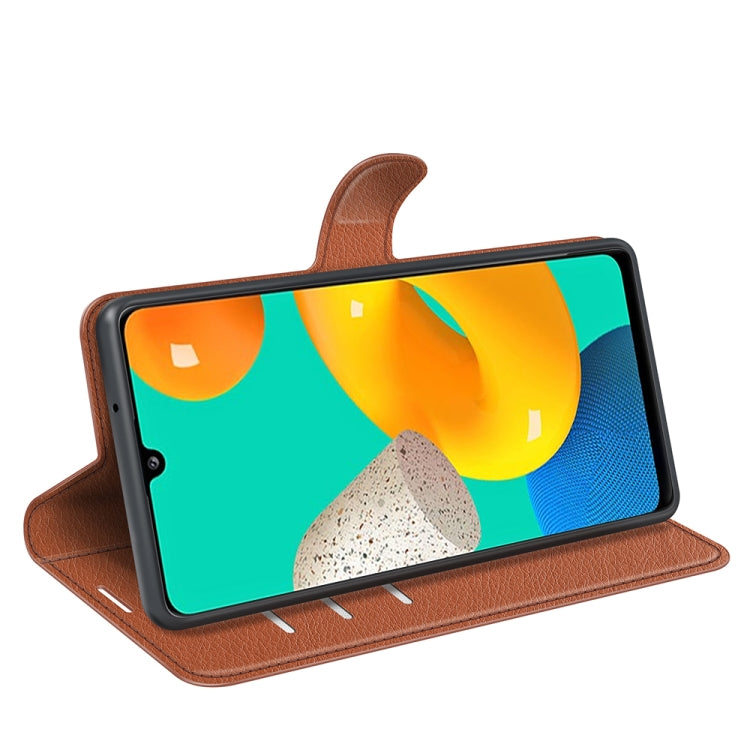 For Samsung Galaxy M32 Litchi Texture Horizontal Flip Protective Case with Holder & Card Slots & Wallet