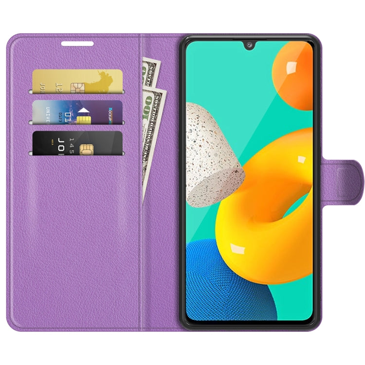 For Samsung Galaxy M32 Litchi Texture Horizontal Flip Protective Case with Holder & Card Slots & Wallet