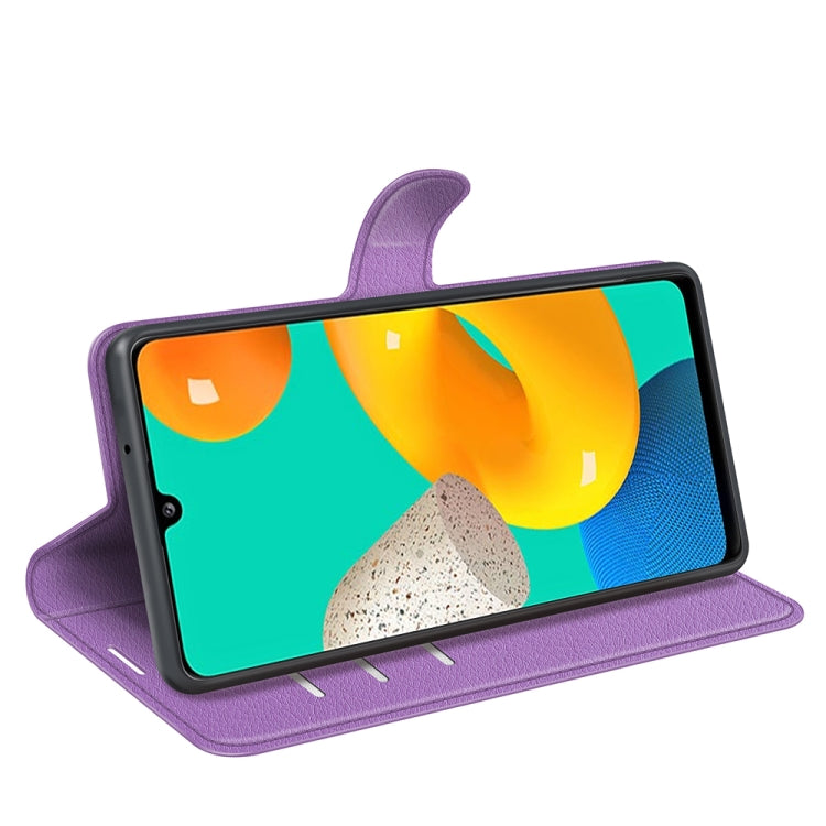 For Samsung Galaxy M32 Litchi Texture Horizontal Flip Protective Case with Holder & Card Slots & Wallet