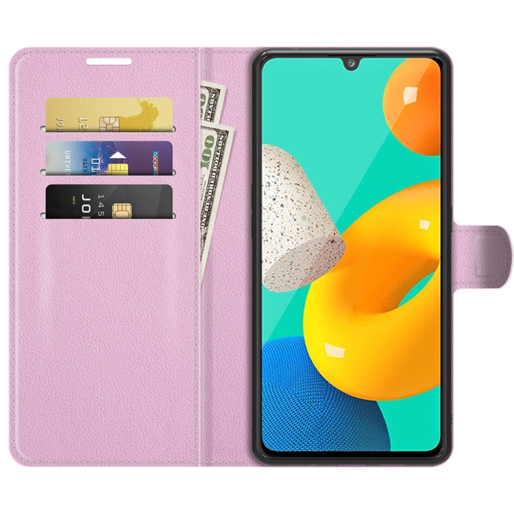 For Samsung Galaxy M32 Litchi Texture Horizontal Flip Protective Case with Holder & Card Slots & Wallet