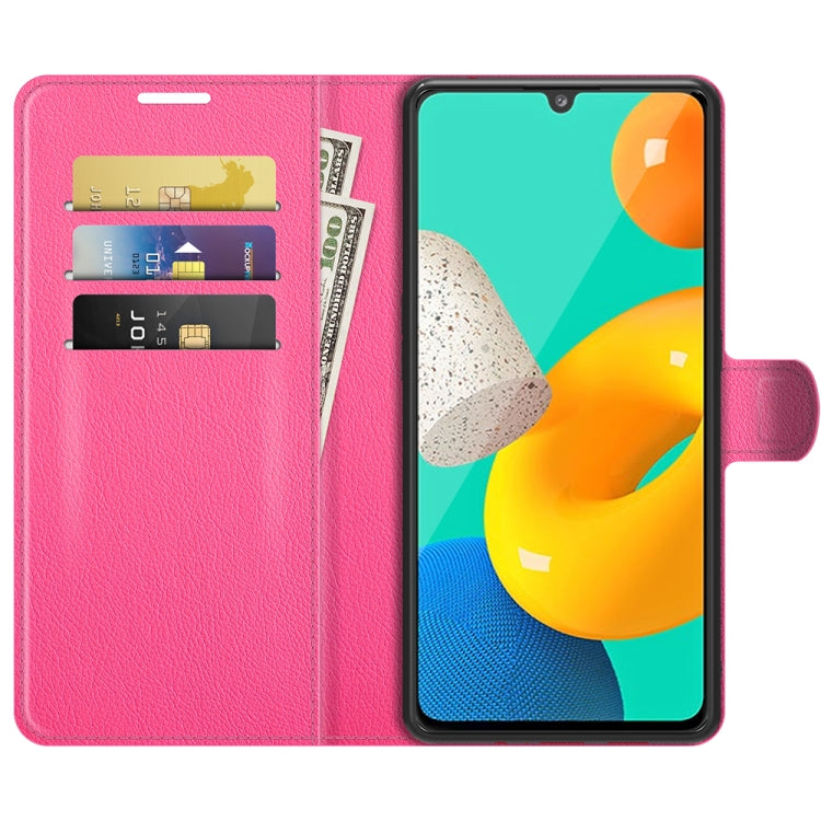 For Samsung Galaxy M32 Litchi Texture Horizontal Flip Protective Case with Holder & Card Slots & Wallet