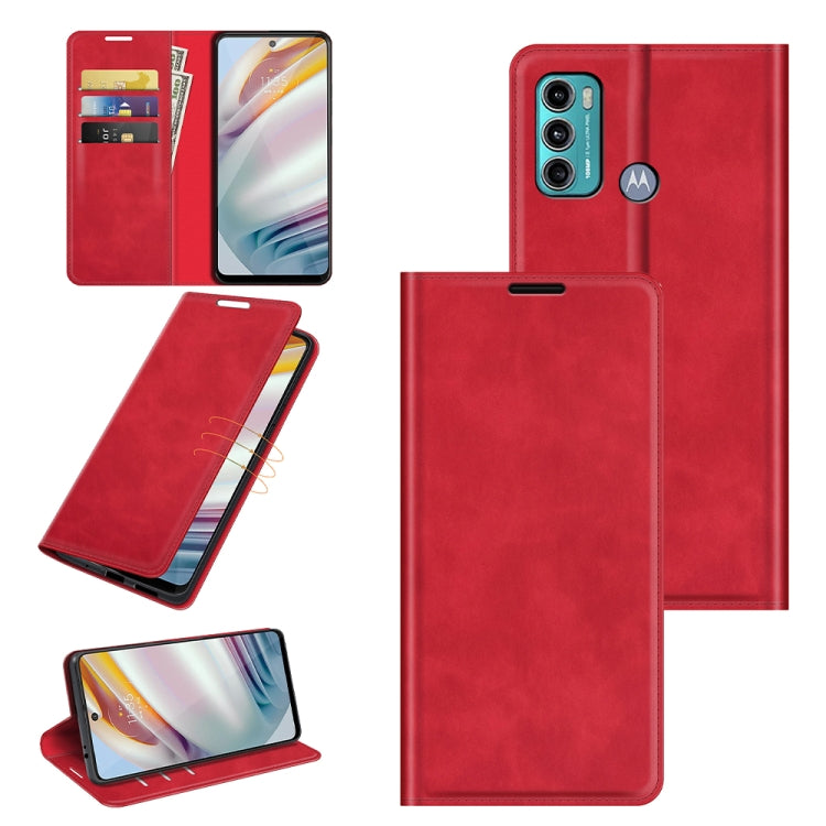 For Motorola Moto G60/G40 Fusion Retro-skin Business Magnetic Suction Leather Case with Holder & Card Slots & Wallet