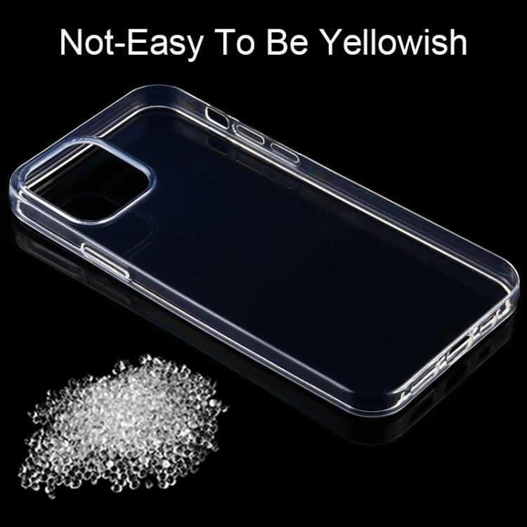 For iPhone 13 mini Thickened Non-slip Non-yellowing Transparent TPU Case (Transparen)