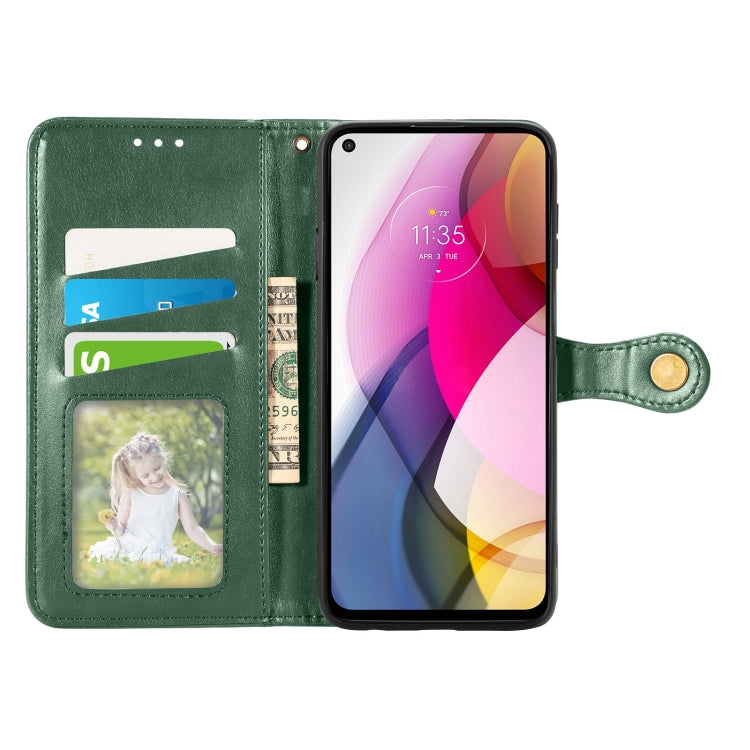 For Motorola Moto G Stylus 2021 Solid Color Leather Buckle Phone Case with Lanyard & Photo Frame & Card Slot & Wallet & Stand Function