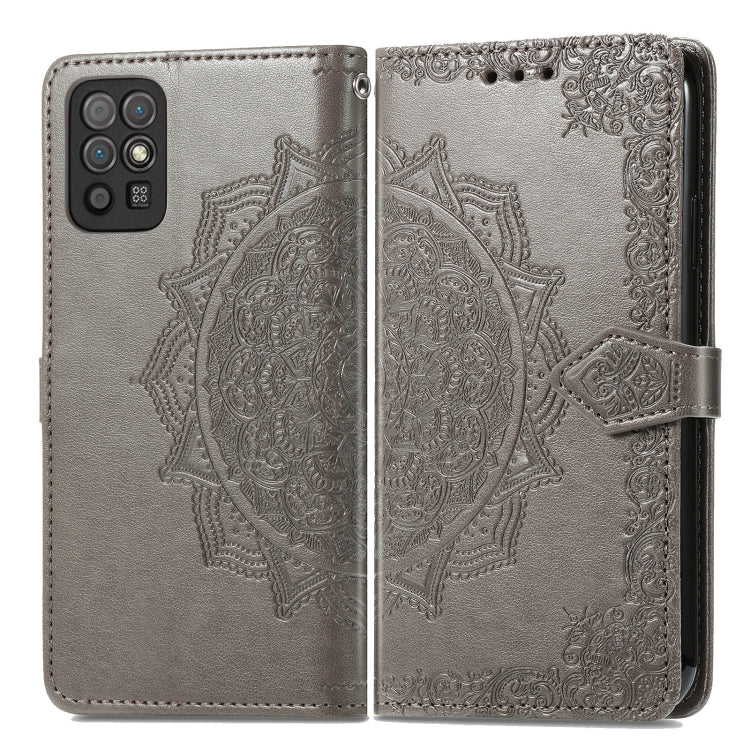 For Honor Play 5T Mandala Flower Embossed Horizontal Flip Leather Case with Bracket / Card Slot / Wallet / Lanyard