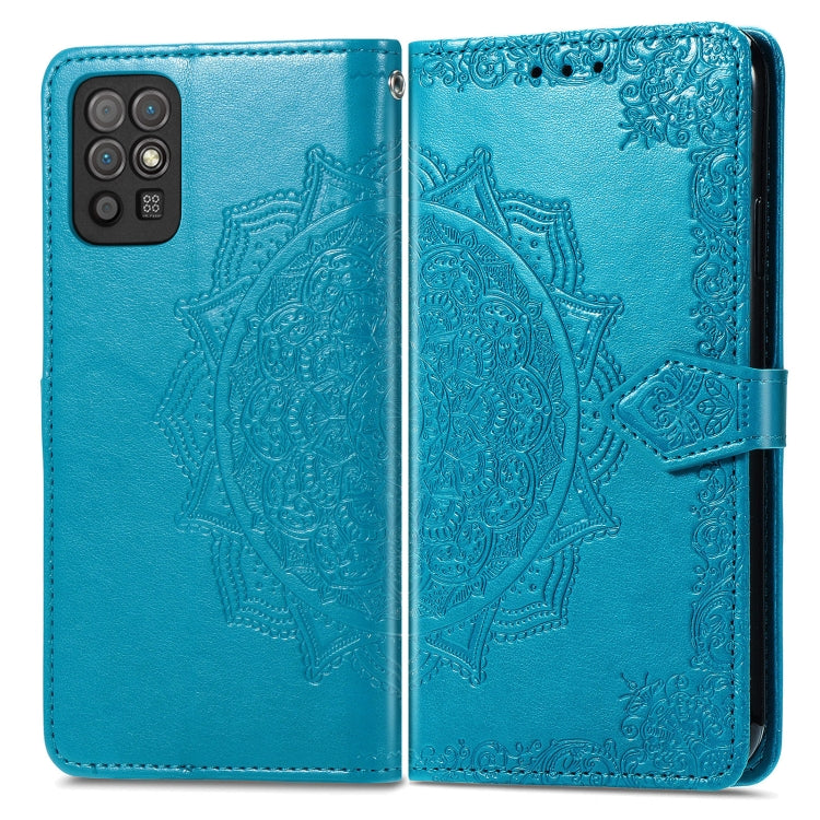For Honor Play 5T Mandala Flower Embossed Horizontal Flip Leather Case with Bracket / Card Slot / Wallet / Lanyard