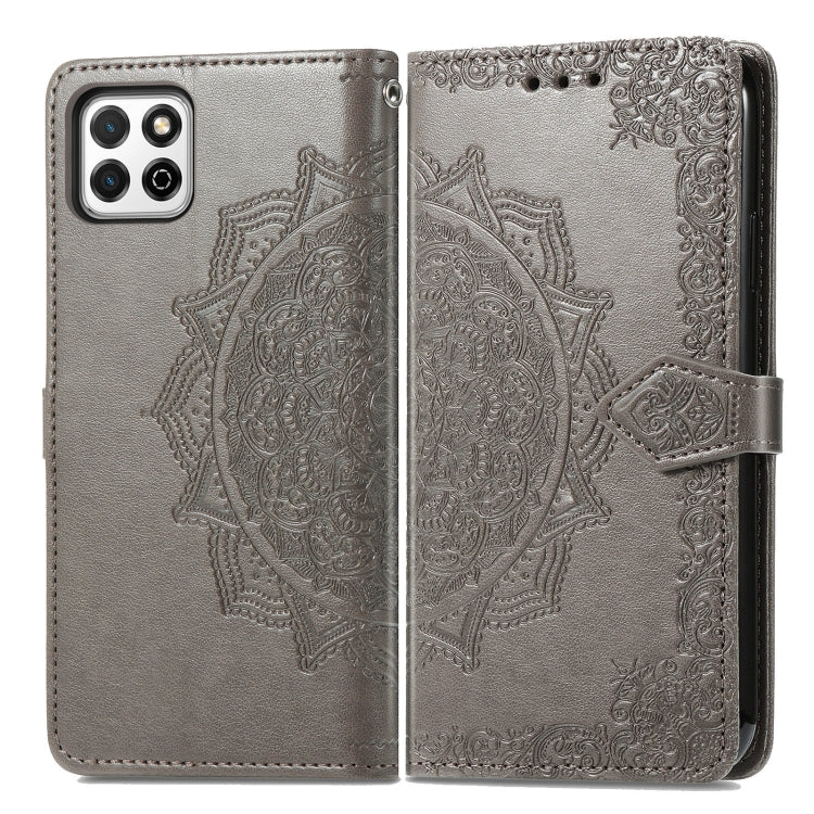 For Huawei Enjoy 20 5G Mandala Flower Embossed Horizontal Flip Leather Case with Bracket / Card Slot / Wallet / Lanyard