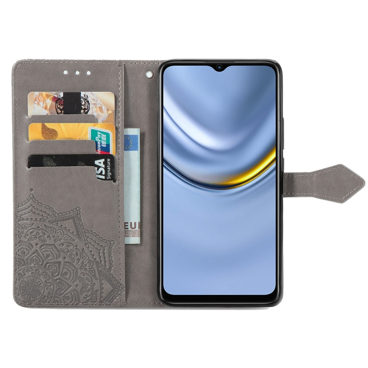 For Huawei Enjoy 20 5G Mandala Flower Embossed Horizontal Flip Leather Case with Bracket / Card Slot / Wallet / Lanyard