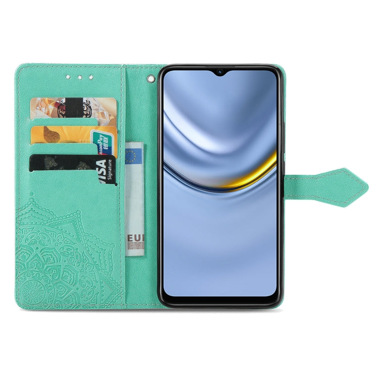 For Huawei Enjoy 20 5G Mandala Flower Embossed Horizontal Flip Leather Case with Bracket / Card Slot / Wallet / Lanyard