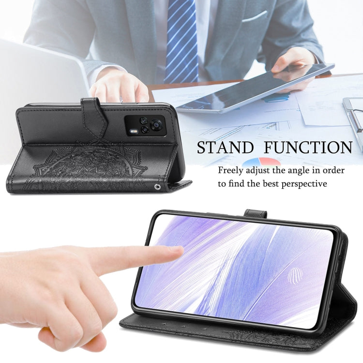 For Vivo S9e Mandala Flower Embossed Horizontal Flip Leather Case with Bracket / Card Slot / Wallet / Lanyard