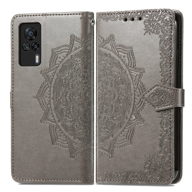 For Vivo S9e Mandala Flower Embossed Horizontal Flip Leather Case with Bracket / Card Slot / Wallet / Lanyard
