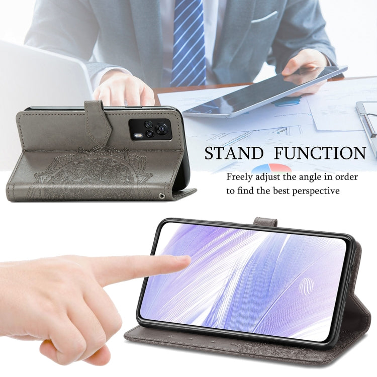 For Vivo S9e Mandala Flower Embossed Horizontal Flip Leather Case with Bracket / Card Slot / Wallet / Lanyard