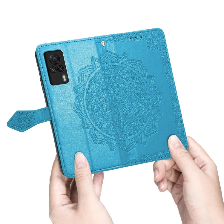 For Vivo S9e Mandala Flower Embossed Horizontal Flip Leather Case with Bracket / Card Slot / Wallet / Lanyard