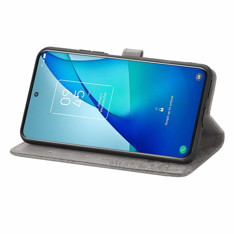 For TCL 20S Mandala Flower Embossed Horizontal Flip Leather Case with Bracket / Card Slot / Wallet / Lanyard