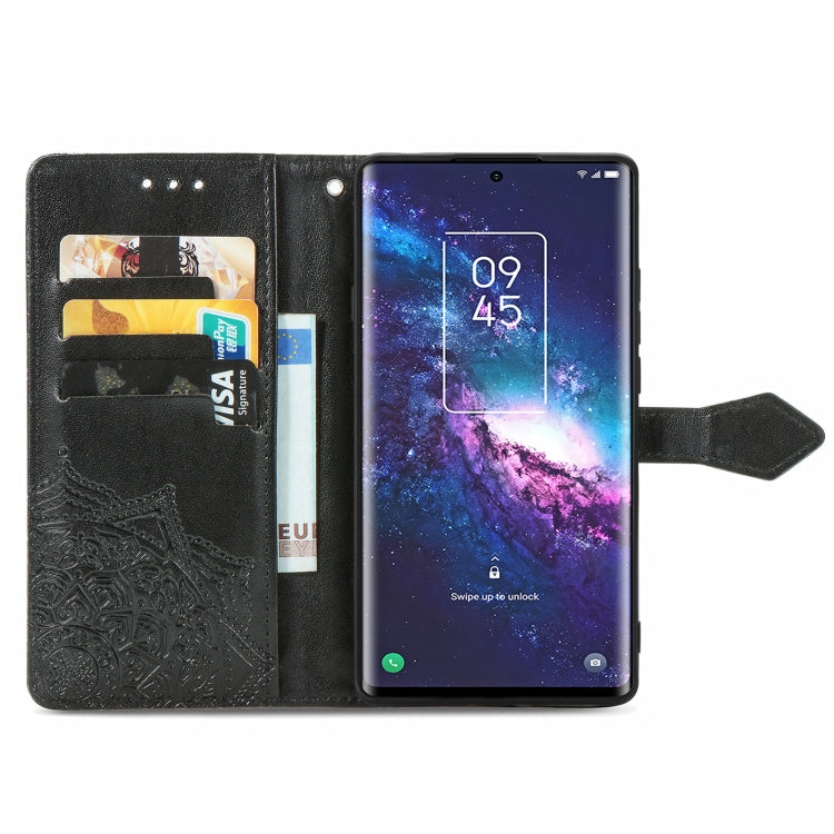 For TCL 20 Pro 5G Mandala Flower Embossed Horizontal Flip Leather Case with Bracket / Card Slot / Wallet / Lanyard