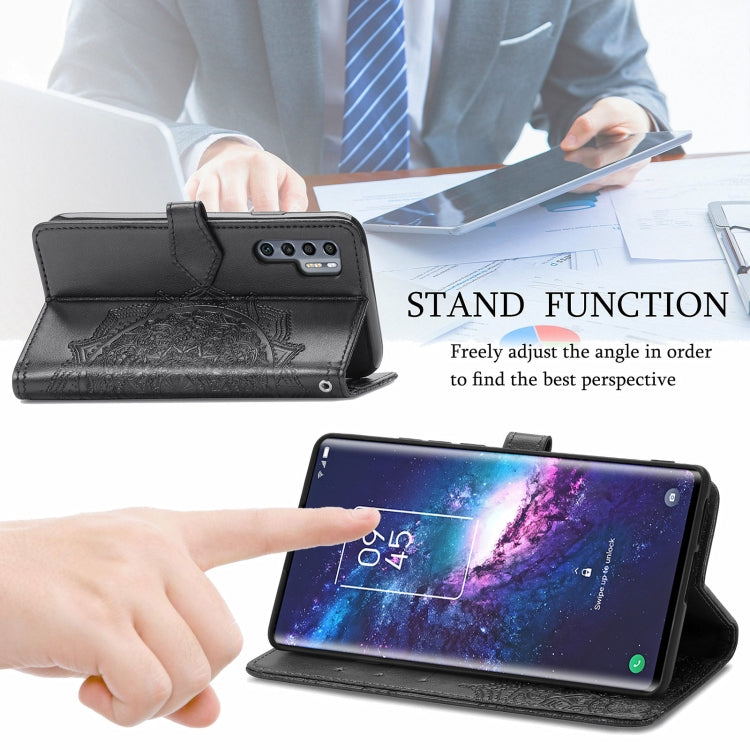 For TCL 20 Pro 5G Mandala Flower Embossed Horizontal Flip Leather Case with Bracket / Card Slot / Wallet / Lanyard