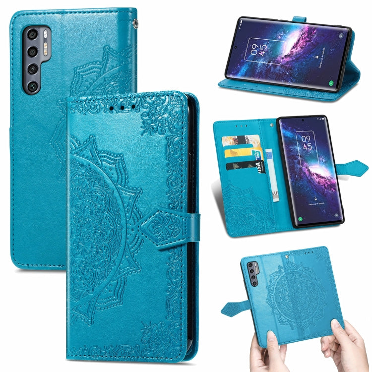 For TCL 20 Pro 5G Mandala Flower Embossed Horizontal Flip Leather Case with Bracket / Card Slot / Wallet / Lanyard