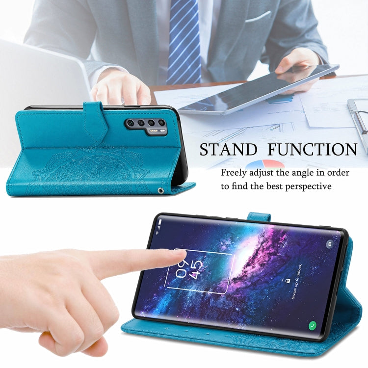 For TCL 20 Pro 5G Mandala Flower Embossed Horizontal Flip Leather Case with Bracket / Card Slot / Wallet / Lanyard
