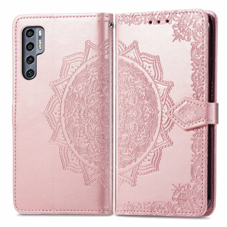 For TCL 20 Pro 5G Mandala Flower Embossed Horizontal Flip Leather Case with Bracket / Card Slot / Wallet / Lanyard