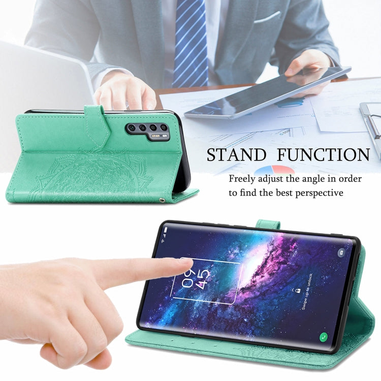 For TCL 20 Pro 5G Mandala Flower Embossed Horizontal Flip Leather Case with Bracket / Card Slot / Wallet / Lanyard