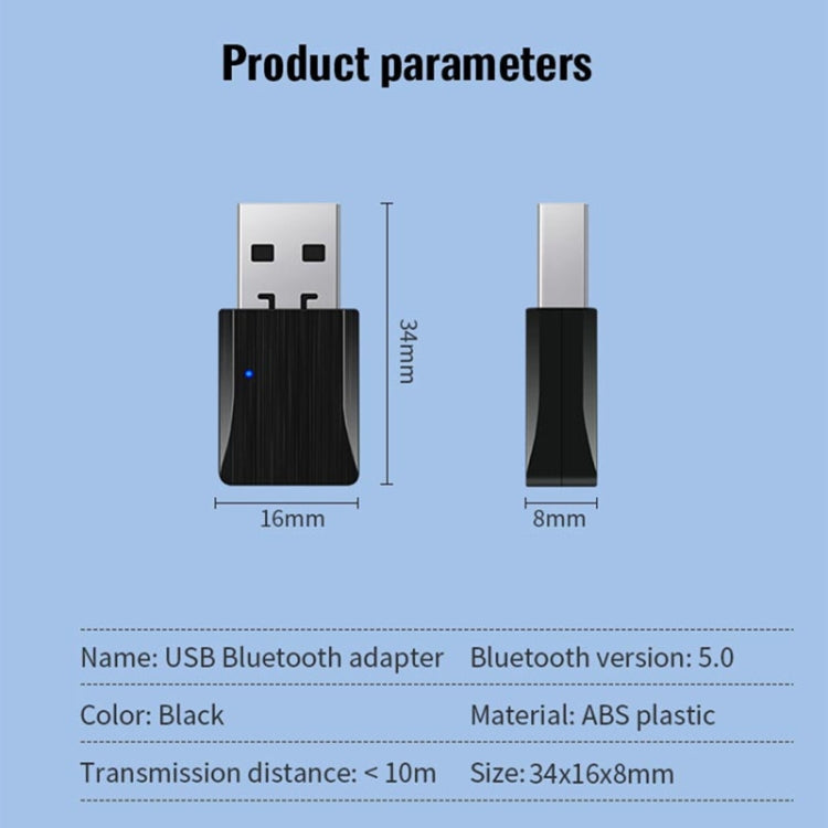 TX30 Free Drive 5.0 Bluetooth Audio Transmitter for PC / Bluetooth Earphone Voice call