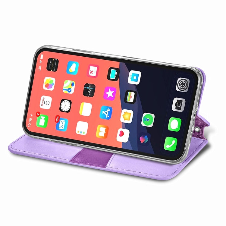 For iPhone 13 mini  Blooming Mandala Embossed Pattern Magnetic Horizontal Flip Leather Case with Holder & Card Slots & Wallet