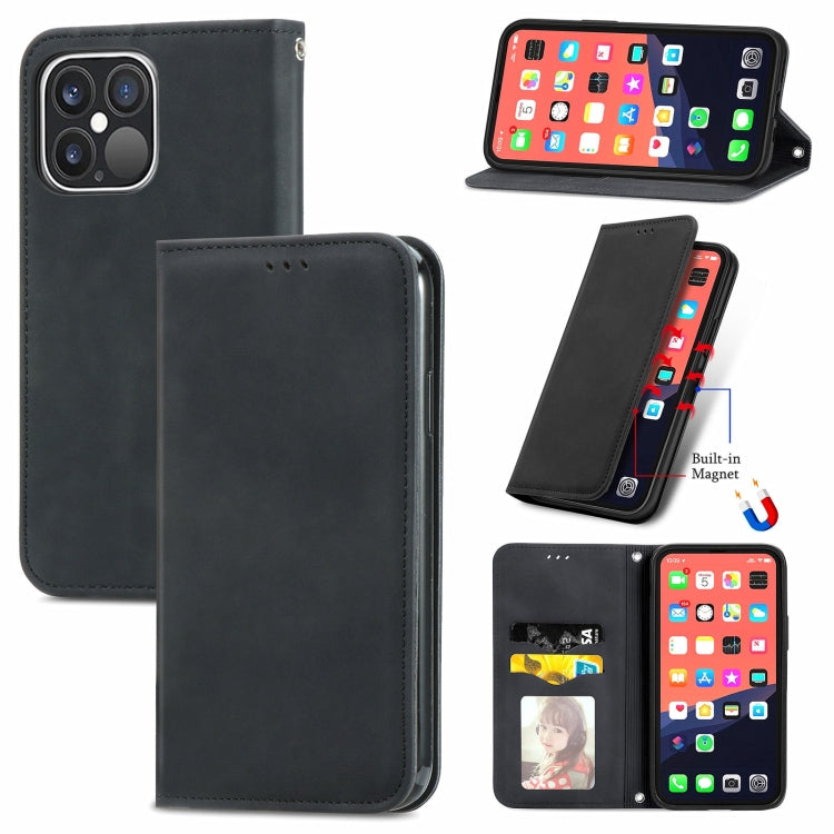 For iPhone 13 Pro Max  Retro Skin Feel Business Magnetic Horizontal Flip Leather Case With Holder & Card Slots & Wallet & Photo Frame