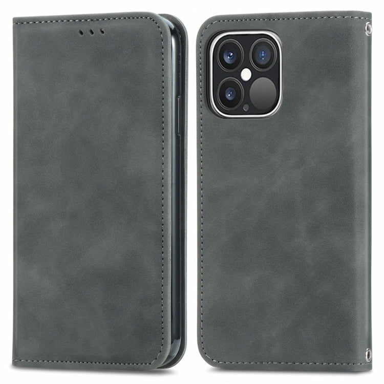 For iPhone 13 Pro Max  Retro Skin Feel Business Magnetic Horizontal Flip Leather Case With Holder & Card Slots & Wallet & Photo Frame