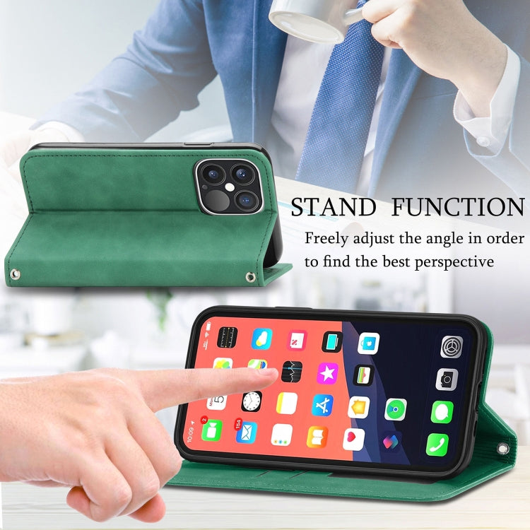 For iPhone 13 Pro Max  Retro Skin Feel Business Magnetic Horizontal Flip Leather Case With Holder & Card Slots & Wallet & Photo Frame