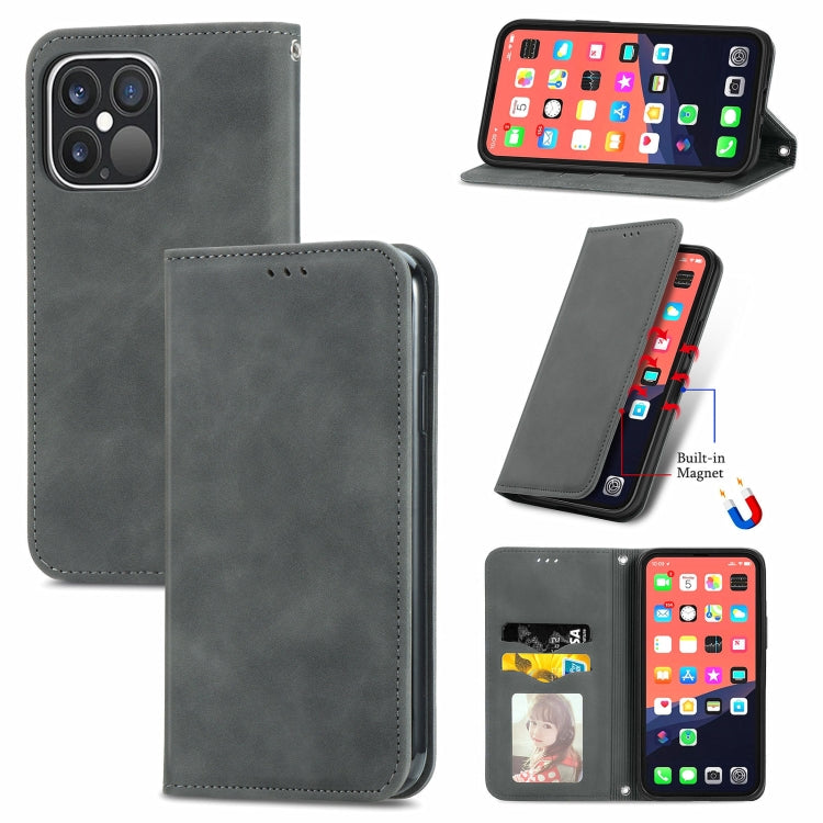 For iPhone 13 Pro For  iPhone 13 Pro Retro Skin Feel Business Magnetic Horizontal Flip Leather Case With Holder & Card Slots & Wallet & Photo Frame