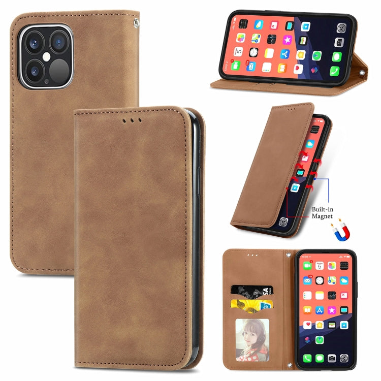 For iPhone 13 Pro For  iPhone 13 Pro Retro Skin Feel Business Magnetic Horizontal Flip Leather Case With Holder & Card Slots & Wallet & Photo Frame