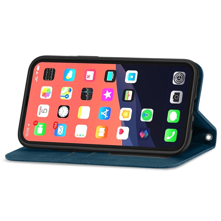 For iPhone 13 mini  Retro Skin Feel Business Magnetic Horizontal Flip Leather Case With Holder & Card Slots & Wallet & Photo Frame