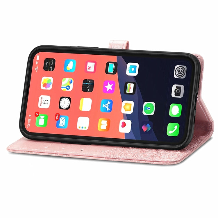 For iPhone 13 Pro Max Mandala Flower Embossed Horizontal Flip Leather Case with Holder & Three Card Slots & Wallet & Lanyard