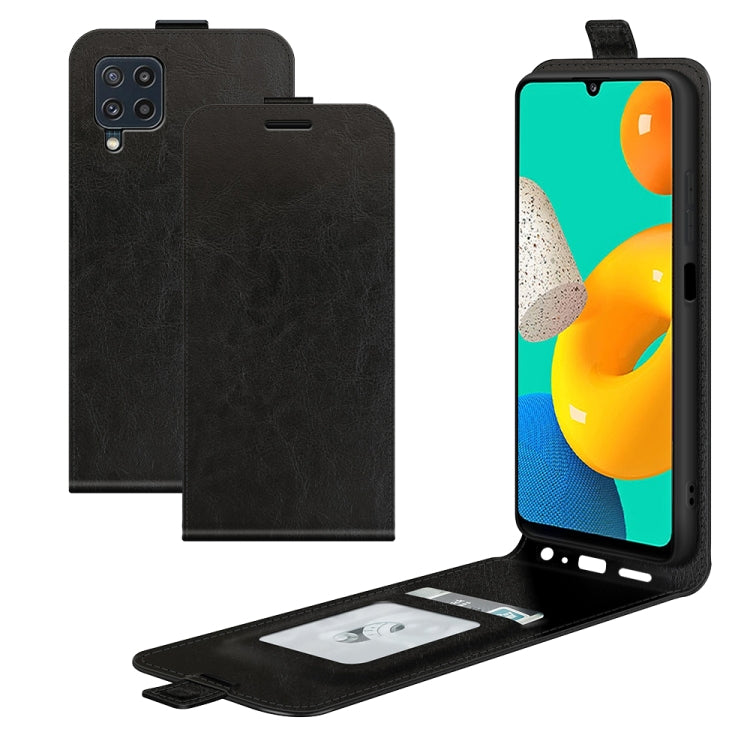 For Samsung Galaxy M32 R64 Texture Single Vertical Flip Leather Protective Case with Card Slots & Photo Frame
