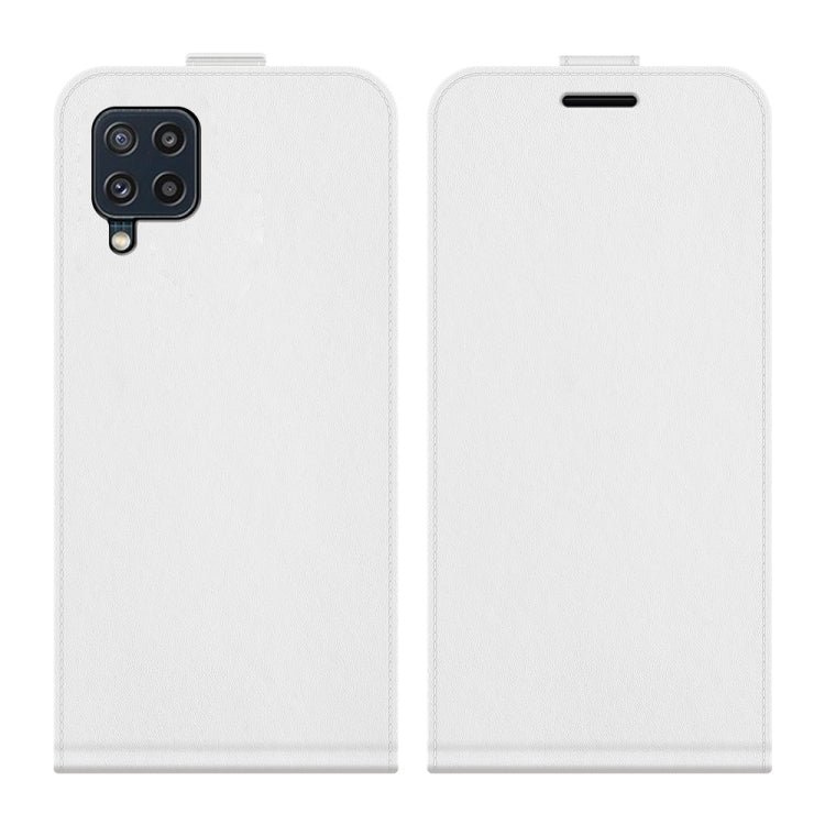 For Samsung Galaxy M32 R64 Texture Single Vertical Flip Leather Protective Case with Card Slots & Photo Frame