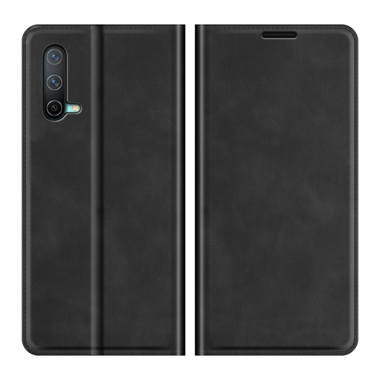 For OnePlus Nord CE 5G Retro-skin Business Magnetic Suction Leather Case with Holder & Card Slots & Wallet