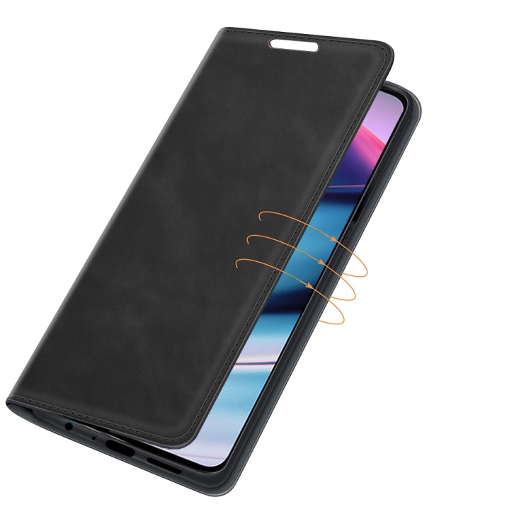 For OnePlus Nord CE 5G Retro-skin Business Magnetic Suction Leather Case with Holder & Card Slots & Wallet