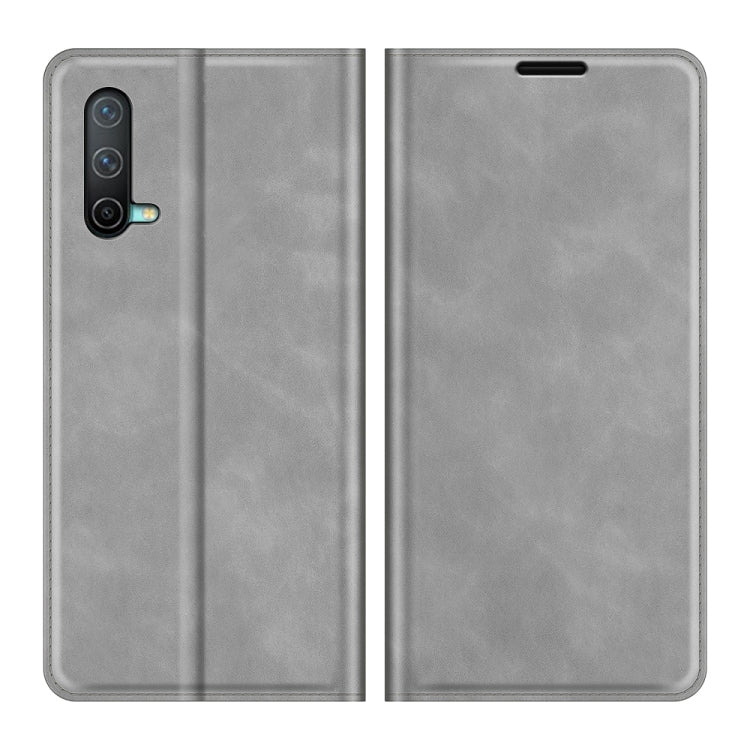 For OnePlus Nord CE 5G Retro-skin Business Magnetic Suction Leather Case with Holder & Card Slots & Wallet