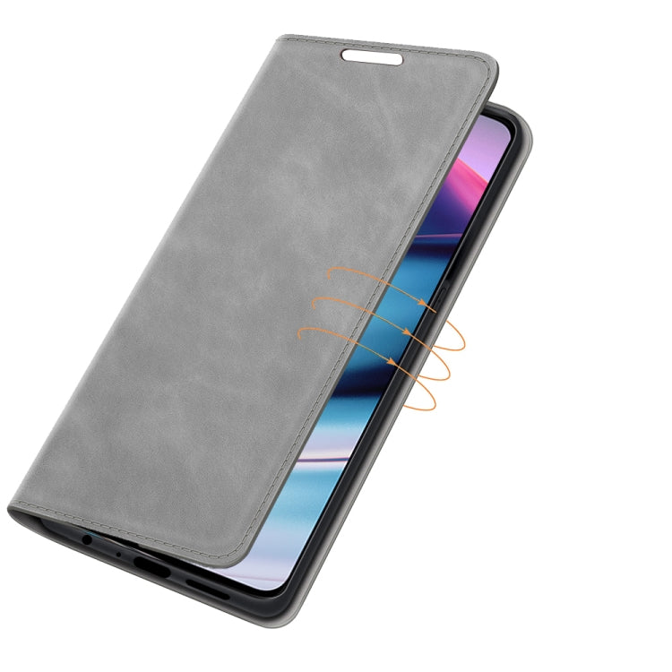 For OnePlus Nord CE 5G Retro-skin Business Magnetic Suction Leather Case with Holder & Card Slots & Wallet