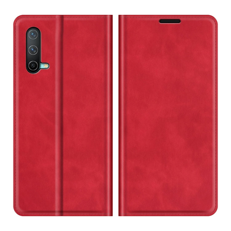 For OnePlus Nord CE 5G Retro-skin Business Magnetic Suction Leather Case with Holder & Card Slots & Wallet