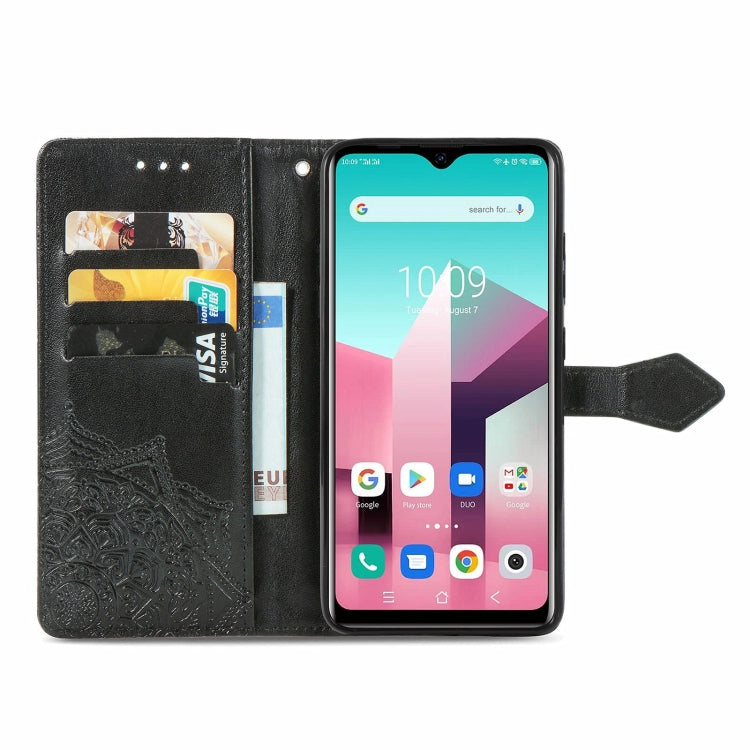 For Blackview A80 Pro Mandala Flower Embossed Horizontal Flip Leather Case with Holder & Three Card Slots & Wallet & Lanyard