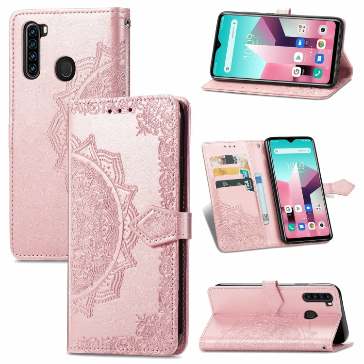 For Blackview A80 Pro Mandala Flower Embossed Horizontal Flip Leather Case with Holder & Three Card Slots & Wallet & Lanyard