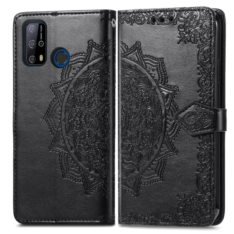 For Oukitel C23 Pro Mandala Flower Embossed Horizontal Flip Leather Case with Holder & Three Card Slots & Wallet & Lanyard