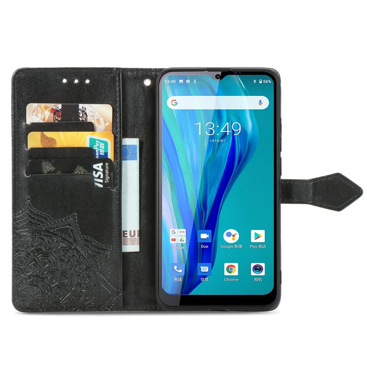 For Oukitel C23 Pro Mandala Flower Embossed Horizontal Flip Leather Case with Holder & Three Card Slots & Wallet & Lanyard