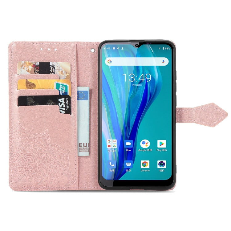 For Oukitel C23 Pro Mandala Flower Embossed Horizontal Flip Leather Case with Holder & Three Card Slots & Wallet & Lanyard