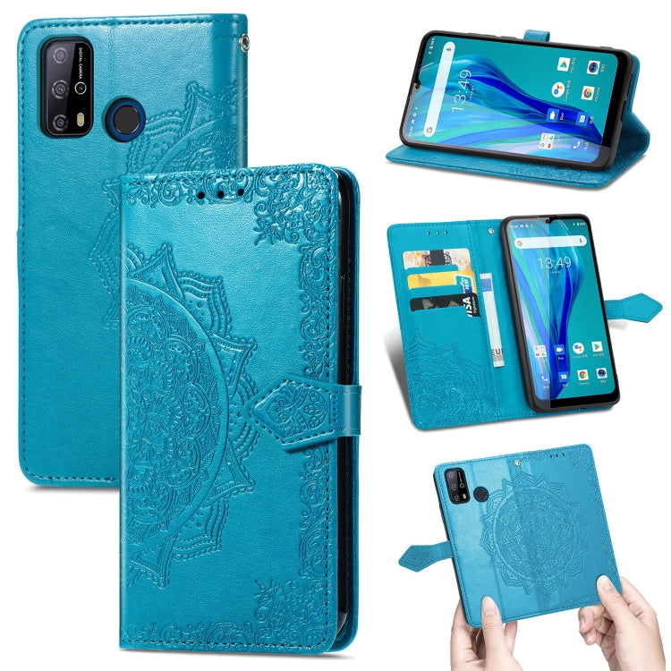 For Oukitel C23 Pro Mandala Flower Embossed Horizontal Flip Leather Case with Holder & Three Card Slots & Wallet & Lanyard