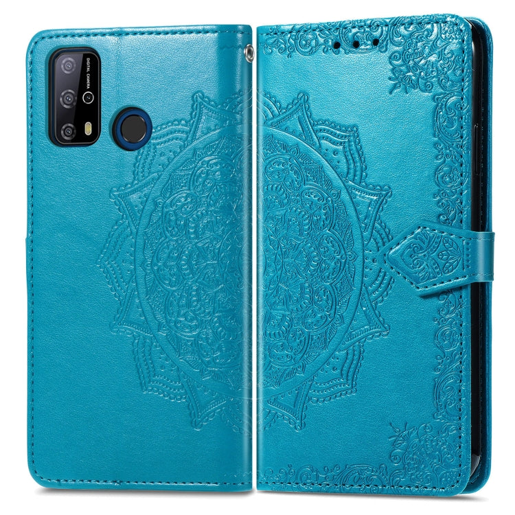 For Oukitel C23 Pro Mandala Flower Embossed Horizontal Flip Leather Case with Holder & Three Card Slots & Wallet & Lanyard
