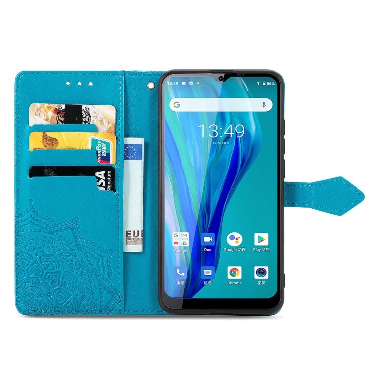 For Oukitel C23 Pro Mandala Flower Embossed Horizontal Flip Leather Case with Holder & Three Card Slots & Wallet & Lanyard