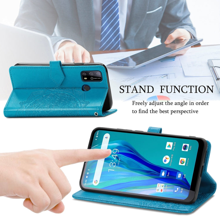 For Oukitel C23 Pro Mandala Flower Embossed Horizontal Flip Leather Case with Holder & Three Card Slots & Wallet & Lanyard